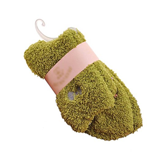 YJWAN Womens Supersoft Thicken Cozy Home Fuzzy Sleep Crew Socks