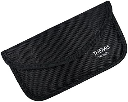 THEMIS Security - GEN3 Nylon Black XL - 3 Layer Shielding - GSM/LTE/RFID/NFC Shield Case - Suitable for iPhone 4-5s and 6 (Not 6s or 6+) Size, 2 Compartments