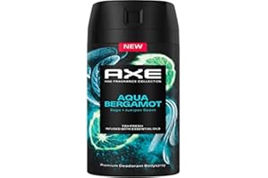 Axe Dezodorant Aerosol 72h Aqua Bergamot dla mężczyzn 150ml Mędrzec i jałowiec