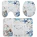 Produktbild Badematten Set 3tlg, Strand Starfish Series Anti-Rutsch Bad WC Mat Set, WC Vorleger mit Ausschnitt für Stand-WC