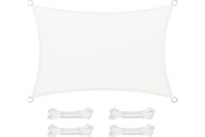 SONGMICS Sun sail, waterproof to min. 1000 mm (Minimum), 93% UV Protection, Sun Shade made of Tear-Resistant Polyester, Weatherproof, Suitable for the Garden, Balcony, Patio, Camping