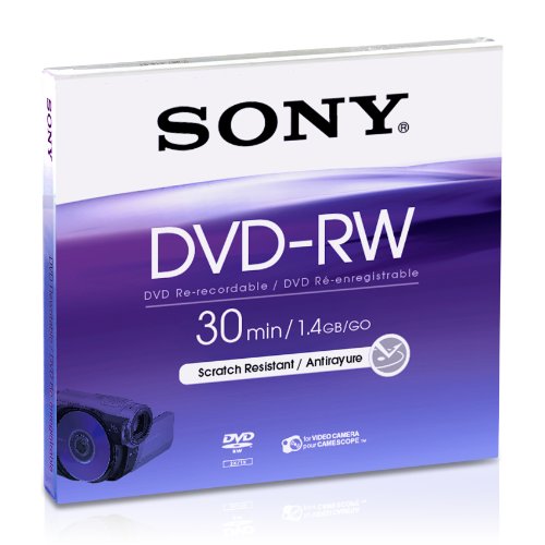 Sony DVD Rohling DVD-RW DMW30AJ 1,46GB 2x Single Layer (5er Jewelcase)