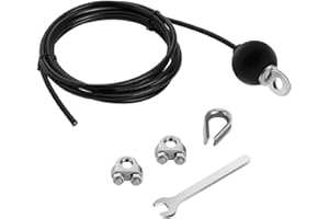 KUEZCVYA Gym Kabel Draht Fitnessgerät Stahlseil 5 M, Stahlseil ummantelt für Fitnessgerät, Stahlseile für Fitnessgeräte, Stahlseil ummantelt für Latzug Kabelzug Seilzug Fitness