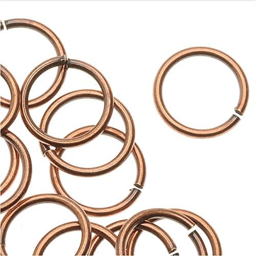 Tierracast Brass Jump Rings, Large Round 9.7mm Diameter, 50 Pieces, Copper Plated