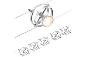 Paulmann Set Cardan Sistema de Cableado, Corduo, Corriente Continua, Máx. 5x10 W, Bombilla Tipo GU5,3, Sistema de Cableado, Bombilla No Incluida, Cable de Plástico, Color Cromado Mate, 94436