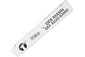EUROFOTO Zollstock mit Namen Joshua und schönem Motiv - Der Mann der alles kann - für Männer | Metermaß | Glieder-Maßstab mit Namen bedruckt | Viele Namen zur Auswahl