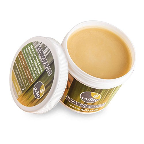 Uulki® Natürliche Holzpflege – 2 in 1 Holzwachs & Holzöl für Schneidebretter, Küchenhelfer, Küchenarbeitsplatten, Küchentische aus Holz und Bambus – Für Holz in der Küche Pflanzlich / Vegan – 250 ml - 4