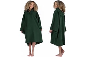 Brentfords Poncho de Toalla para Adultos, con Capucha, Grande, para baño, Surf, Playa, Absorbente, de Microfibra Seca, para Hombres y niños, de Secado rápido