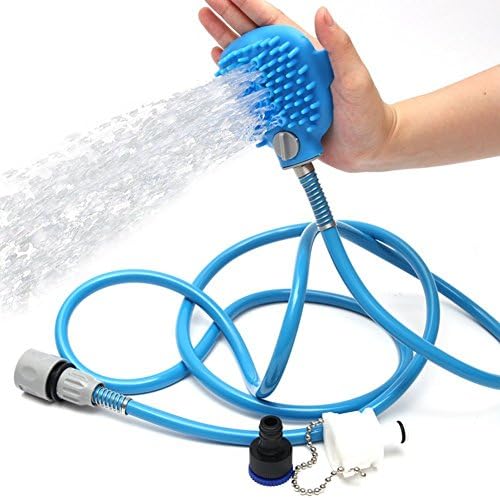 Pet Bathing Tool | Bath Sprayer and Scrubber in-One, Indoor and Outdoor Use, Dog Cat Horse Grooming - Goodify Pets