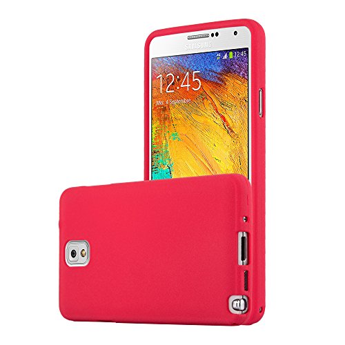 Samsung Galaxy NOTE 3 Funda Super Delgada de Silicona TPU en FROST ROJO de Cadorabo  Dise  o FROST      Cubierta Protectora Ligera Flexible con Antichoque para Tel  fono M  vil     Gel Protecci  n Carcasa Case Cover