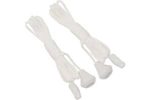 ROWWAIT 2pcs Pull Cord String with Connector,1.5m Light Pull Cord String with Connector,Cord Spare Ceiling Light Switch Nylon Pull Cord Light Pull Cord for Light Switch for Bathroom Light Ceiling Switches