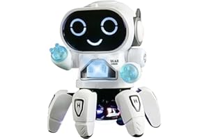 YATOSEEN Robot zabawka dla dzieci, robot towarzyszący z kolorową projekcją światła, tańcem, śpiewem i chodzeniem, dla dzieci w wieku 4-12 lat, jako prezent urodzinowy
