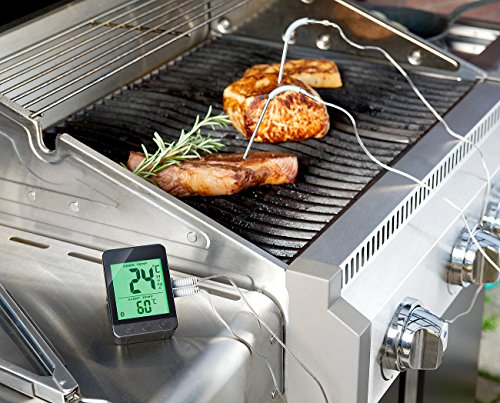 Rosenstein & Söhne Grillthermometer, Bluetooth, App für Android & iOS,2 Temperatur-Fühler - 9