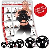 barra musculacion 20 kg PRODUCTO: Discos de pesas olímpicas 20 kg set (2 x 10 kg) + PDF workout INTERACTIVO con 20 ejercicios que recibirás, a través de un enlace específico, en la email de confirmación del pedido