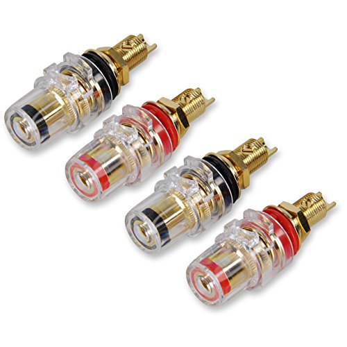 Preisvergleich Produktbild 4 x Yonix High End Polklemmen / vergoldet / PKY-393