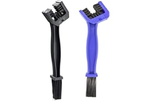 MGIA TECH Bike Motorcycle Chain Cleaner Brush Kit, 3 IN 1 Durable Bicycle Chain Gears Maintenance Cleaning Brush kit for All Type Chain-Set of 2 Brushes