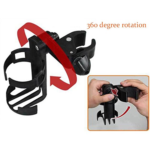 Hrph Empfindliche Schwarz Kinderwagen -Becherhalter -Universal-Kinderfahrradflaschenregal - 3