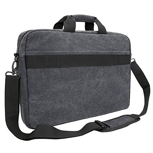 Notebooktasche 15 6  Evecase Universal Canvas Laptop Aktentasche Schutzh  lle mit Zubeh  rf  cher  Lasche f  r Trolleybefestigung f  r Notebook MacBoo
