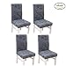 Produktbild 4 Stück Esszimmerstuhlabdeckung, Universal Soft | Komfortabel Anti-Crumple Splash-Tinte Elastisch Verbunden Einfach Office Dining Hochzeitsbankett Ining Stuhlabdeckung Hotel Hocker Slipcovers Sitz Stühle Protector