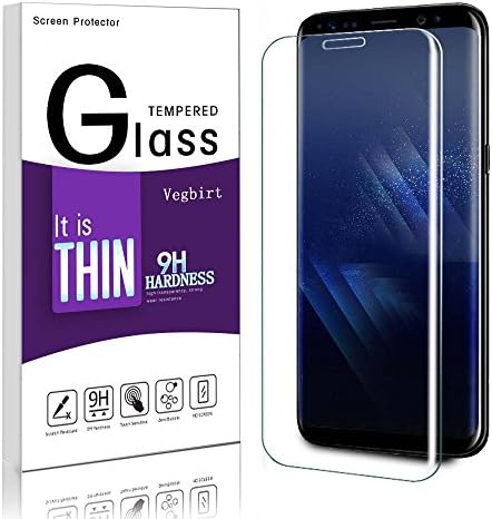 Vegkey Samsung Galaxy S8 Plus Screen Protector, Galaxy S8 Plus Tempered Glass Screen Protector, Full Coverage Screen Protector Film for Samsung Galaxy S8 Plus