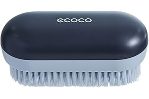 MEIJMJIA - Brosse de lavage, brosse de nettoyage à poils extra durs, pour le nettoyage des vêtements, chaussures, carreaux, cuisine, salle de bain (bleu/sans poignée)