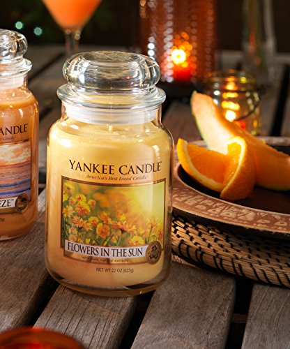 Yankee Candle 1351652E Flowers in the Sun Duftkerze, Glas, gelb, 17,5 x 9,5 x 17,5 cm - 3