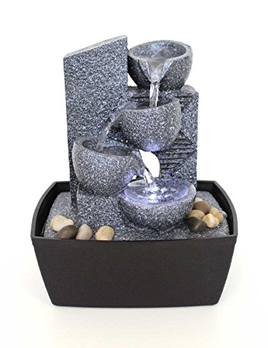 Zimmerbrunnen Springbrunnen mit LED KIOM FoBucket 10526