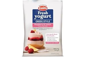 EasiYo Greek Style Lemon & Raspberry - New - 1 x 240g Sachets