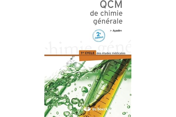 Qcm de chimie générale: 1er cycle des études médicales