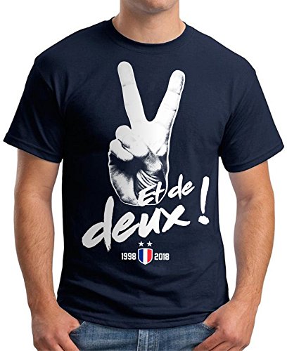 SUPPORTER France - FRA-SA-3017 - T-shirt - Mixte Adulte - Bleu (Marine) - Taille: M