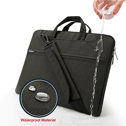 Vanwalk 13,3-Zoll-Laptop wasserdichte Aktentasche Schultertasche Tasche Hülle für 10 bis 13,3 Zoll Laptop / Tablet / Notebook / Macbook Pro / Air (13 bis 13,3 Zoll, Schwarz) - 3