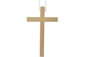 Junker Kirchenbedarf Croix d'aube - croix de communion - croix pendentif en bois clair - Ht 10cm