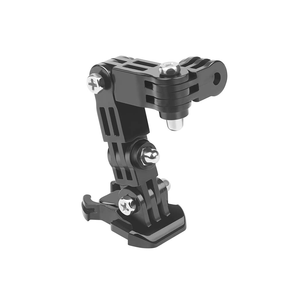 Action Pro 4-Way Adjustment Base Front Chin Mount Full Face Helmet Compatible with GoPro 13 12 11 12 10 9 8 7 6 5 4 3+ 3 SJCAM YI DJI Insta 360 Action Cameras