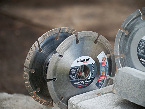 WELLCUT STANDARD Diamant Trennscheibe 115 mm Turbo Stahlbeton + alle Betonprodukte, Granit, Ziegel Universal High Quality - 4