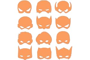 HTGWCG 12 Pezzi Maschere per feste per Bambini Pezzi Hero Maschere, Mezze Maschere con Corda Elastica, da Festa per Ragazze Ragazzi Compleanni Carnevale Masquerade Festa di Ruolo