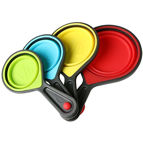 TRIXES 4 Faltbare Messlöfflel aus Silikon - 2