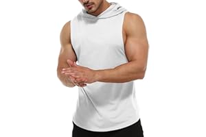 RANE SPORTS Sudaderas sin Mangas de Entrenamiento para Hombres, Camisetas sin Mangas con Capucha de algodón para Entrenamiento atlético, Camisetas Deportivas para Culturismo y músculos