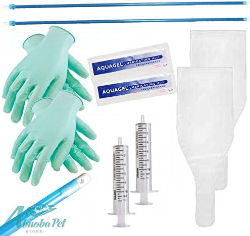 10" Canine P2Blue Flexible Deluxe AI Breeding Kit Artificial Dog Insemination Tubes
