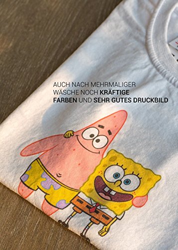 SKULLPAPER T-Shirt Textil-Transferfolie FÜR HELLE STOFFE Textilien DIN A4 transparent zum aufbügeln und selbst gestalten – für Inkjet Tintenstrahldrucker (10 Blatt) - 6