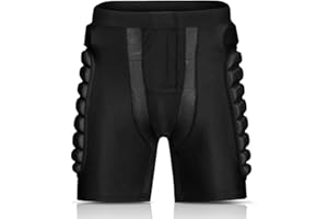 Lixada Protection Padded Shorts Armor Hip Protection Shorts Pad for Snowboarding Skating Skiing Riding Black