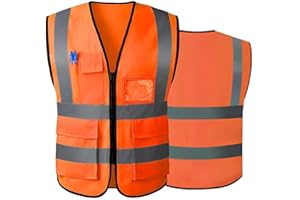 Mr Prime Ltd Hi Vis High Visibility Reflective Safety Vest coat Jacket