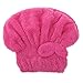 Generic Quickly Dry Hair Hat Microfiber Hair Turban Wrapped Shower Bath Caps Hats Cute - red RS.230.00