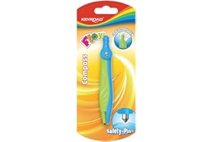 KEYROAD Cyrkiel z tworzywa sztucznego w etui pastelowy / 1 sztuka/wielokolorowy/cyrkiel szkolny kompas/kompas z tworzywa sztucznego/pudełko z tworzywa sztucznego/cyrkiel idealny do szkoły