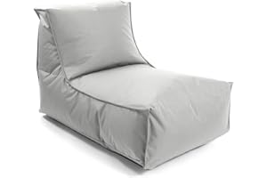 ‎MOKEBO mokebo® Sitzsack für Kinder & Erwachsene 'Der Sundowner', Bean Bag mit Füllung oder Bodenkissen für Indoor & Outdoor, auch als Liegekissen, Relaxliege oder Liege in Grau