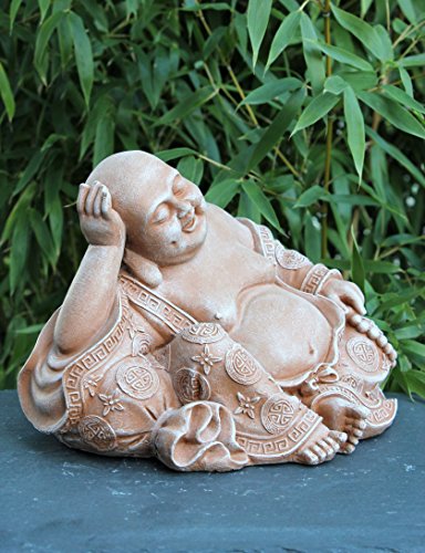 Steinfigur Buddha – Terrakotta, Garten, Deko, Figur, Stein, Statue, Frostsicher - 3