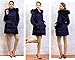 Sweet Mommy Waist Bow Fur Hood Down Maternity and Babywearing Mother Coat MBK (Black) (8-10 / Medium)