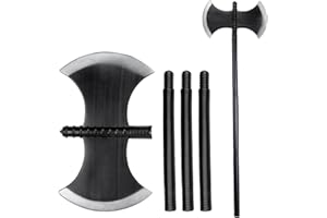 Boland Medieval Axe 106cm Adjustable 3 Parts Knight Executioner Fancy Dress Halloween Dress Up Accessory Weapon Plastic Novelty One Size (Grey)