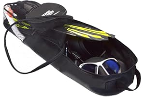 AIDNTBEO Heavy Duty Mesh Bag Duffel Bag for Scuba Diving Swimming Snorkel Fins Flippers Underwater Gears 72 * 22 * 12cm