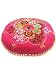 Produktbild Orientalischer runder pouf aus Baumwolle 75cm inklusive Füllung | Marokkanisches Sitzkissen Sitzpouf Kissen rund Mirza -2- ø 75cm Rund | Orientalisches rundes Yogakissen Meditationskissen bestickt