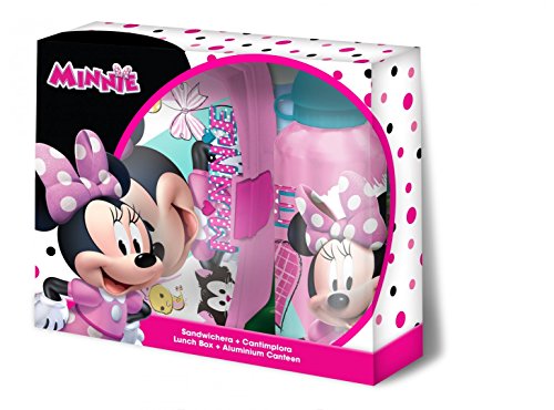 Preisvergleich Produktbild Frühstücksset Brotdose und Trinkflasche mit Minnie Mouse Motiv